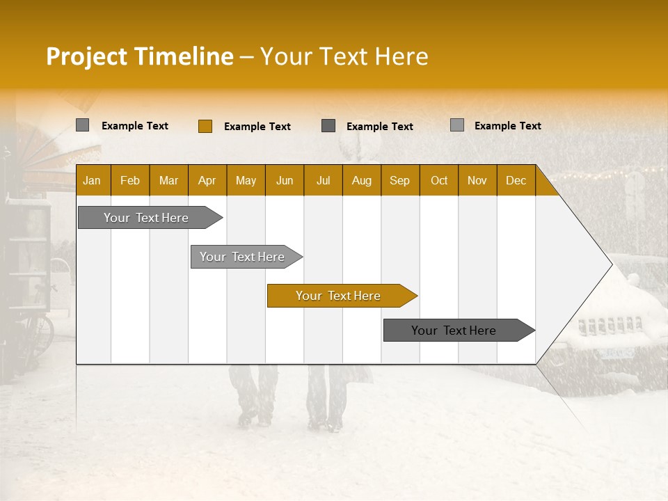 Snowy Street With Christmas Tree In Helsinki, Finland PowerPoint Template