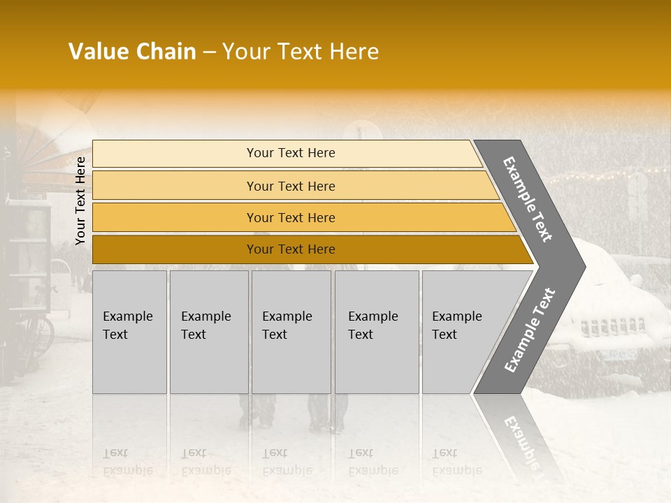 Snowy Street With Christmas Tree In Helsinki, Finland PowerPoint Template