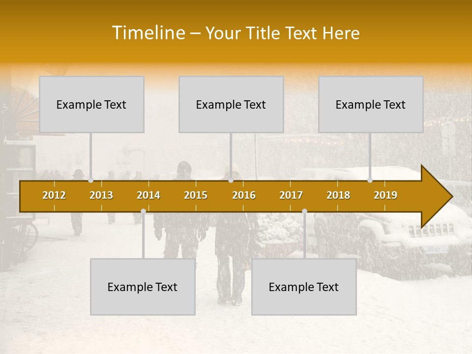 Snowy Street With Christmas Tree In Helsinki, Finland PowerPoint Template
