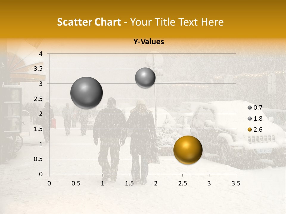 Snowy Street With Christmas Tree In Helsinki, Finland PowerPoint Template