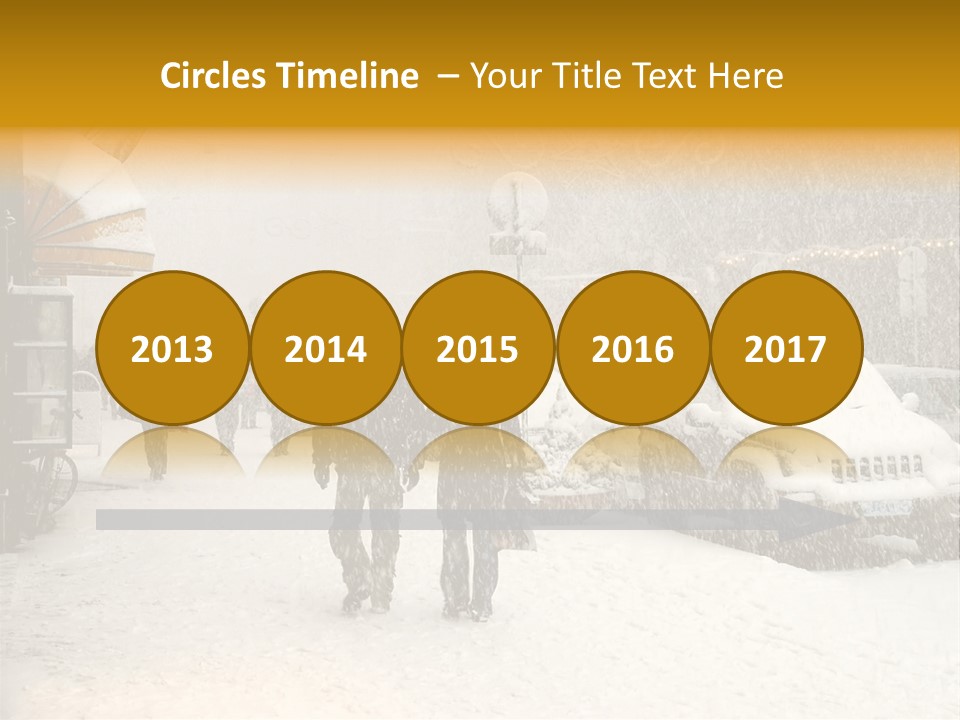 Snowy Street With Christmas Tree In Helsinki, Finland PowerPoint Template