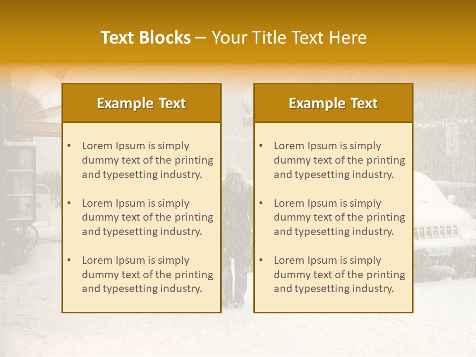 Snowy Street With Christmas Tree In Helsinki, Finland PowerPoint Template