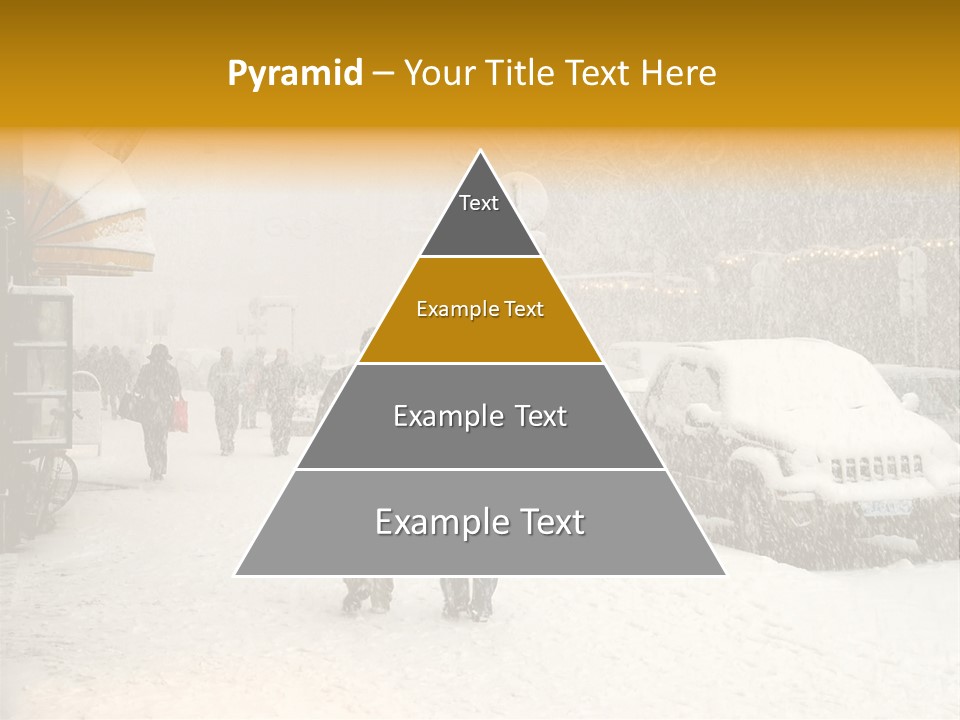 Snowy Street With Christmas Tree In Helsinki, Finland PowerPoint Template