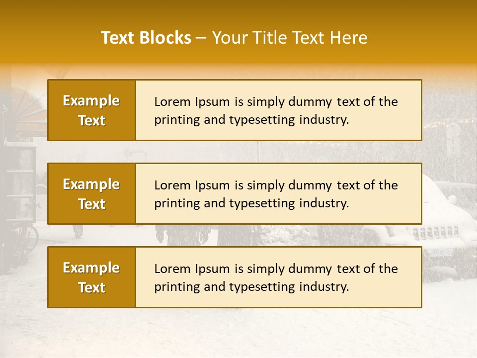 Snowy Street With Christmas Tree In Helsinki, Finland PowerPoint Template