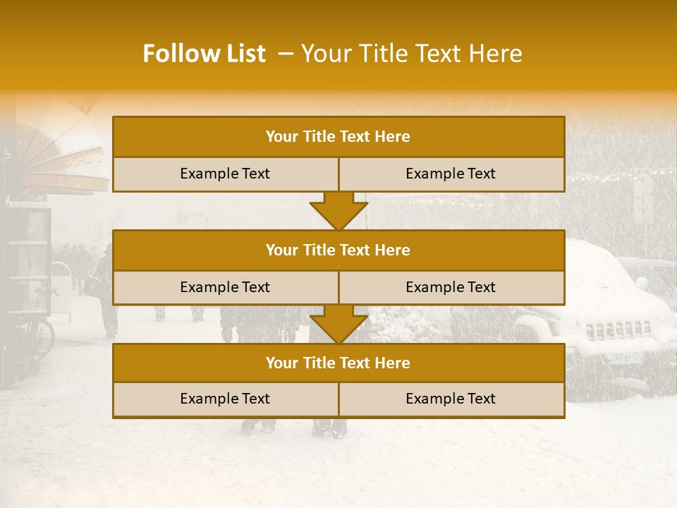 Snowy Street With Christmas Tree In Helsinki, Finland PowerPoint Template