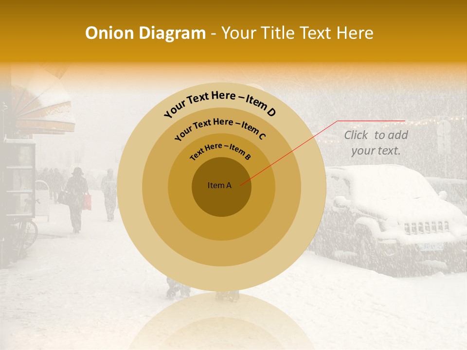 Snowy Street With Christmas Tree In Helsinki, Finland PowerPoint Template