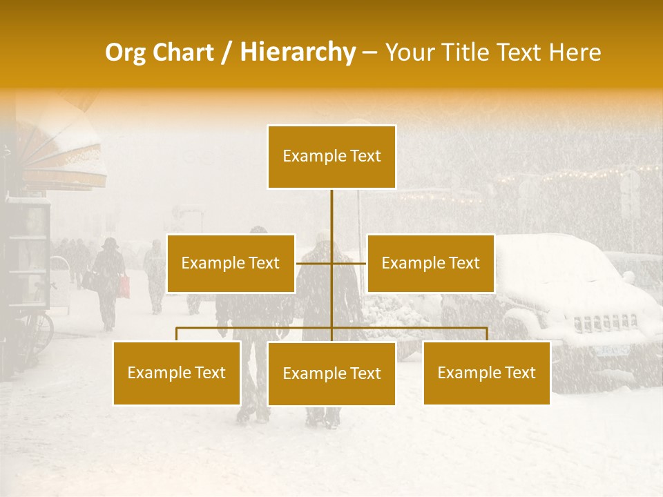 Snowy Street With Christmas Tree In Helsinki, Finland PowerPoint Template