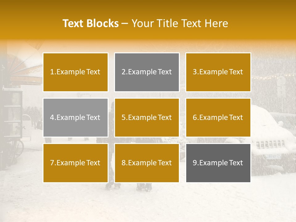 Snowy Street With Christmas Tree In Helsinki, Finland PowerPoint Template