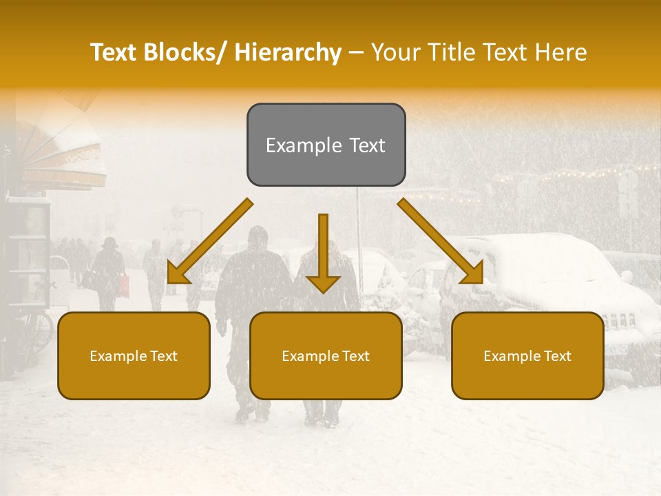 Snowy Street With Christmas Tree In Helsinki, Finland PowerPoint Template