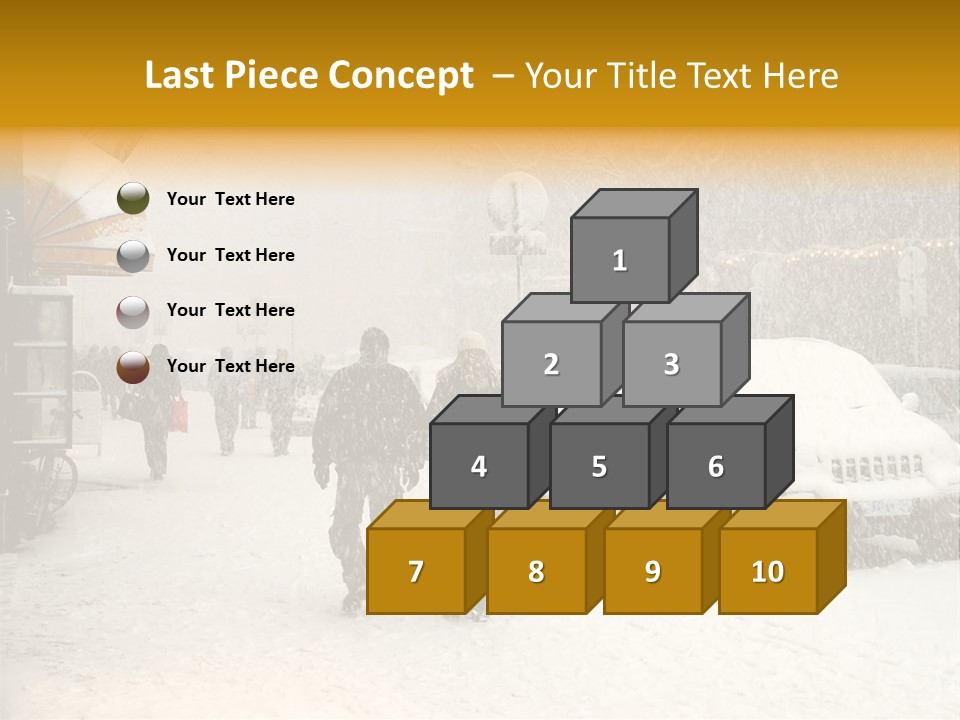 Snowy Street With Christmas Tree In Helsinki, Finland PowerPoint Template