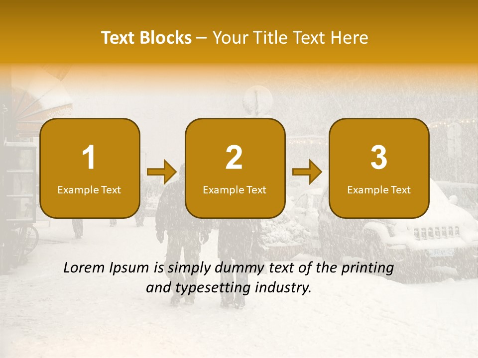 Snowy Street With Christmas Tree In Helsinki, Finland PowerPoint Template