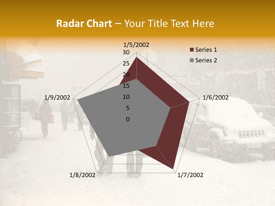 Snowy Street With Christmas Tree In Helsinki, Finland PowerPoint Template