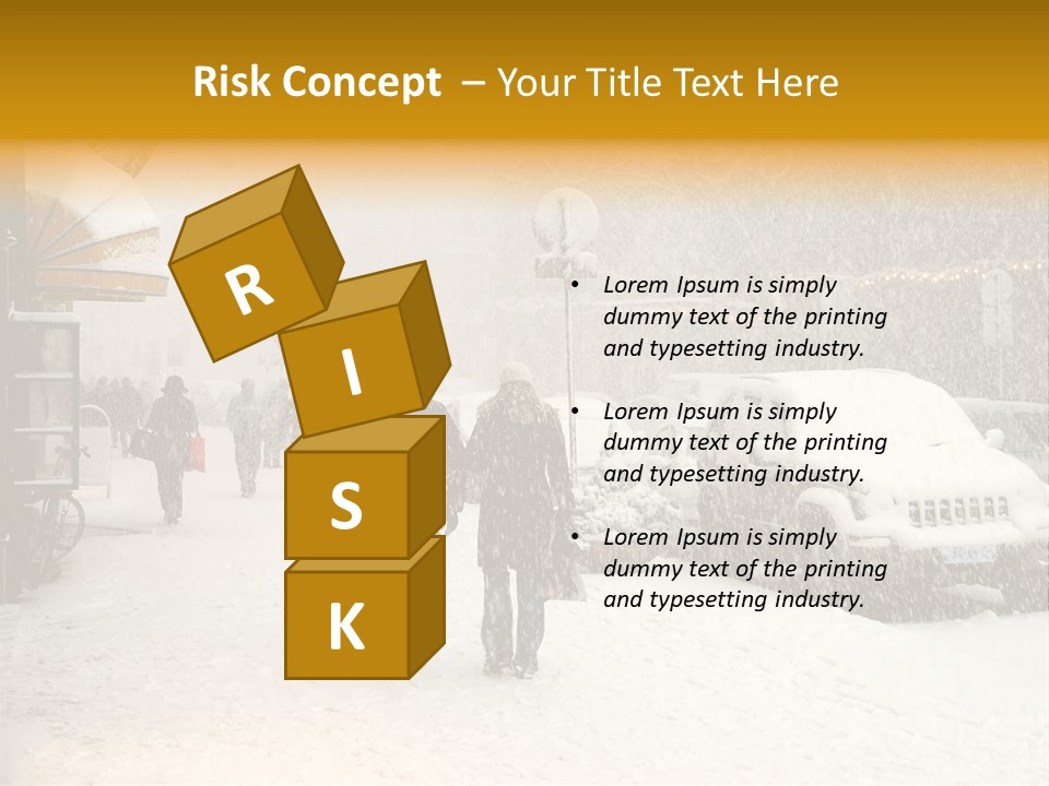 Snowy Street With Christmas Tree In Helsinki, Finland PowerPoint Template