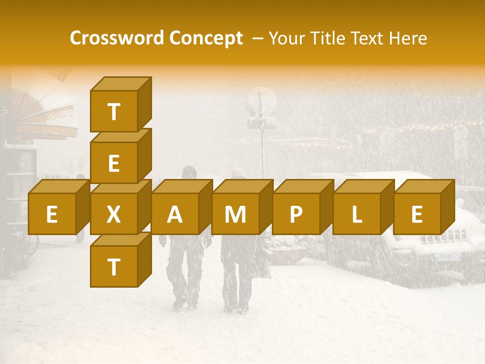 Snowy Street With Christmas Tree In Helsinki, Finland PowerPoint Template