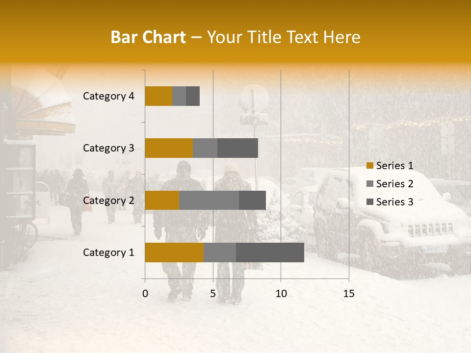 Snowy Street With Christmas Tree In Helsinki, Finland PowerPoint Template