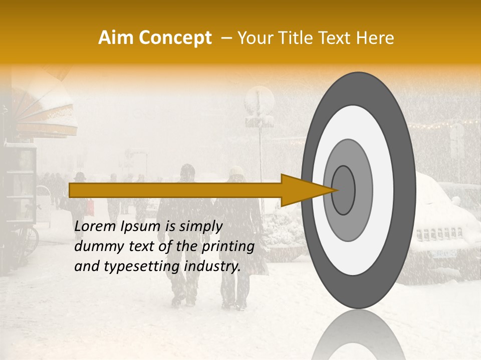 Snowy Street With Christmas Tree In Helsinki, Finland PowerPoint Template