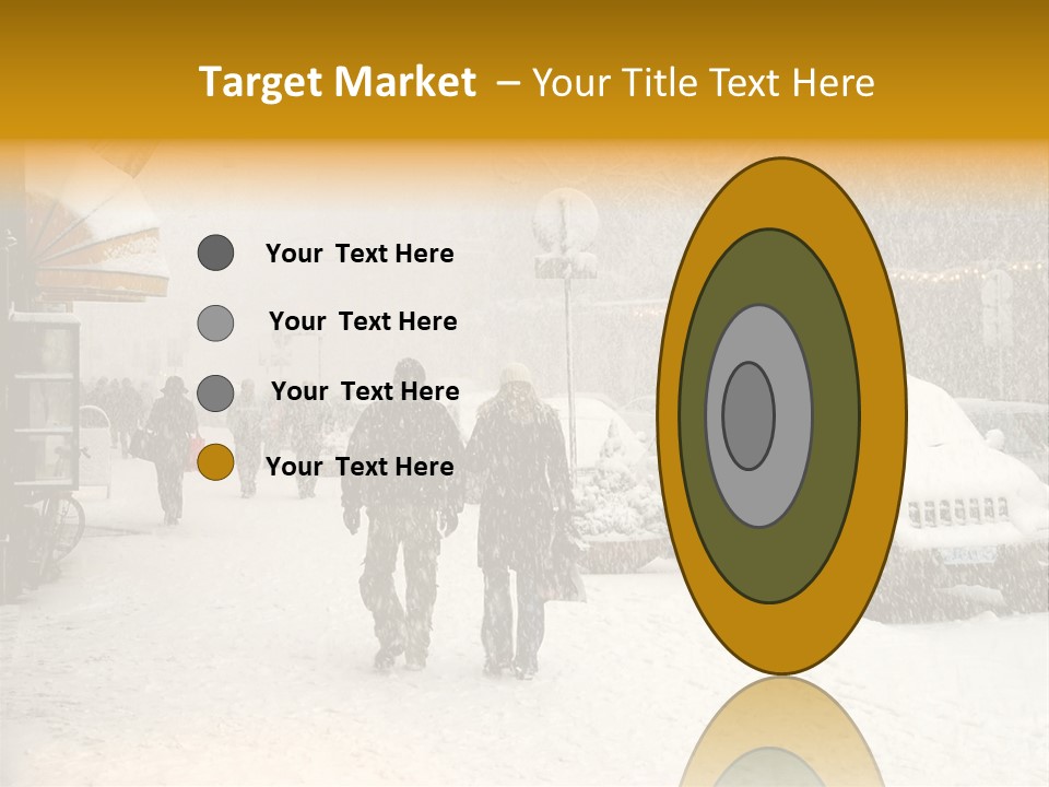 Snowy Street With Christmas Tree In Helsinki, Finland PowerPoint Template