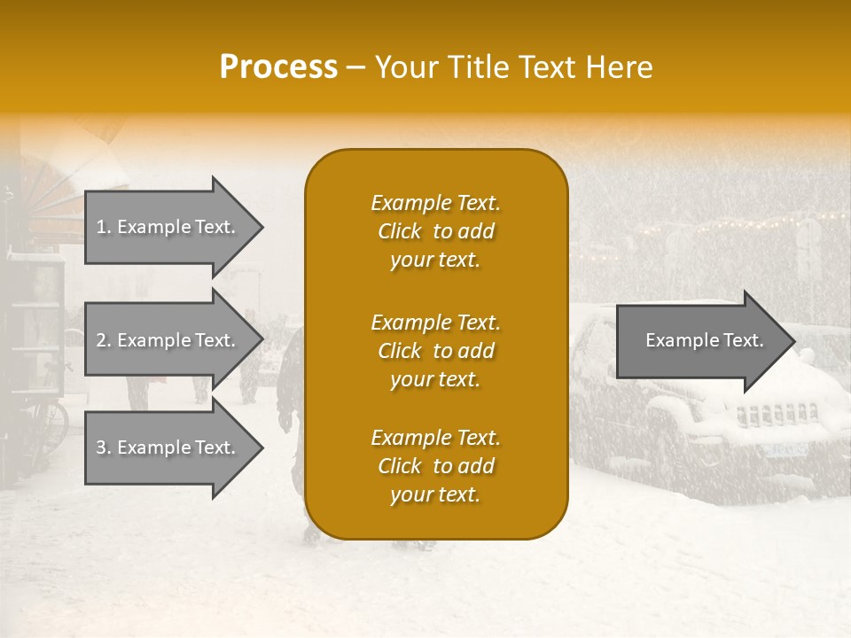 Snowy Street With Christmas Tree In Helsinki, Finland PowerPoint Template