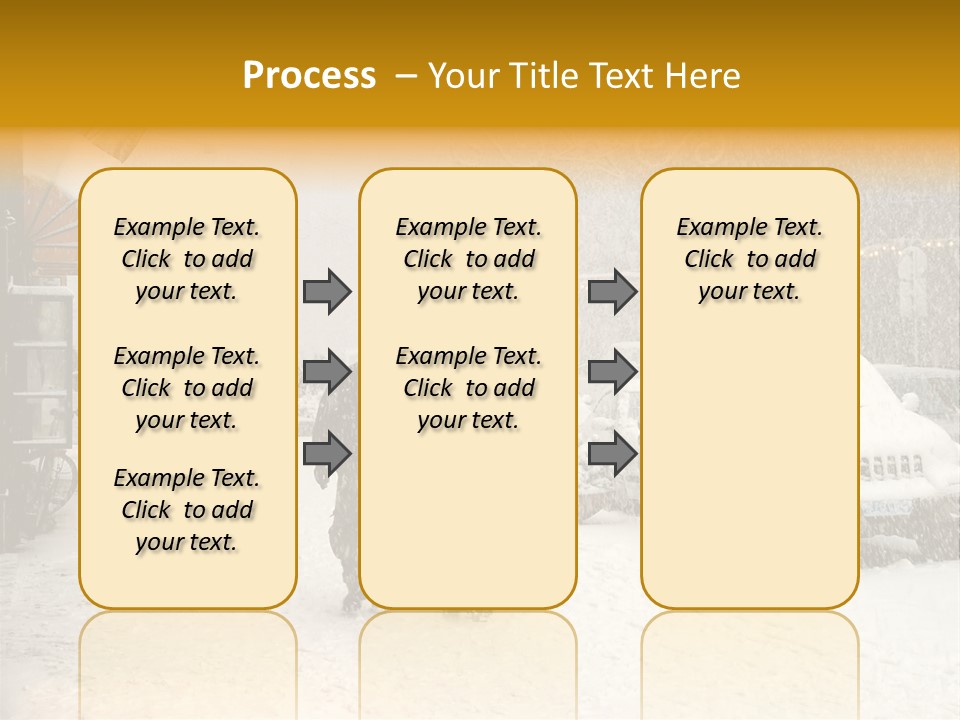 Snowy Street With Christmas Tree In Helsinki, Finland PowerPoint Template