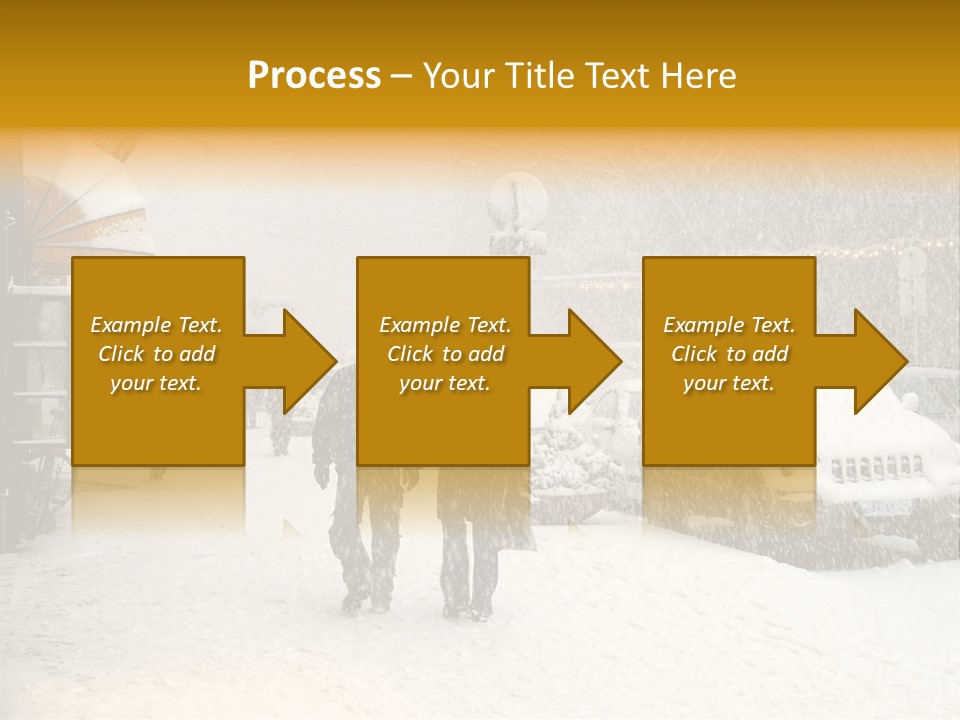 Snowy Street With Christmas Tree In Helsinki, Finland PowerPoint Template