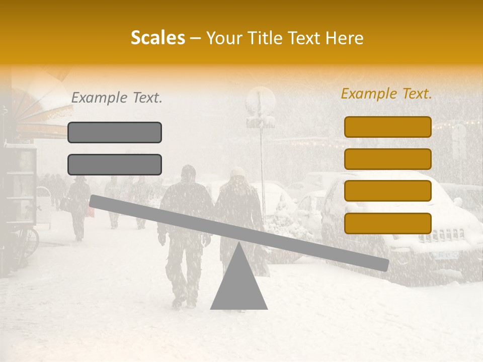 Snowy Street With Christmas Tree In Helsinki, Finland PowerPoint Template