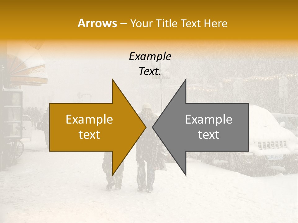 Snowy Street With Christmas Tree In Helsinki, Finland PowerPoint Template