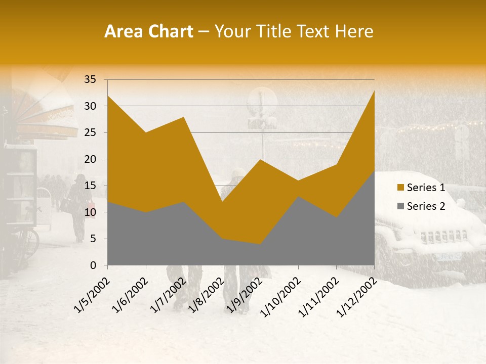 Snowy Street With Christmas Tree In Helsinki, Finland PowerPoint Template