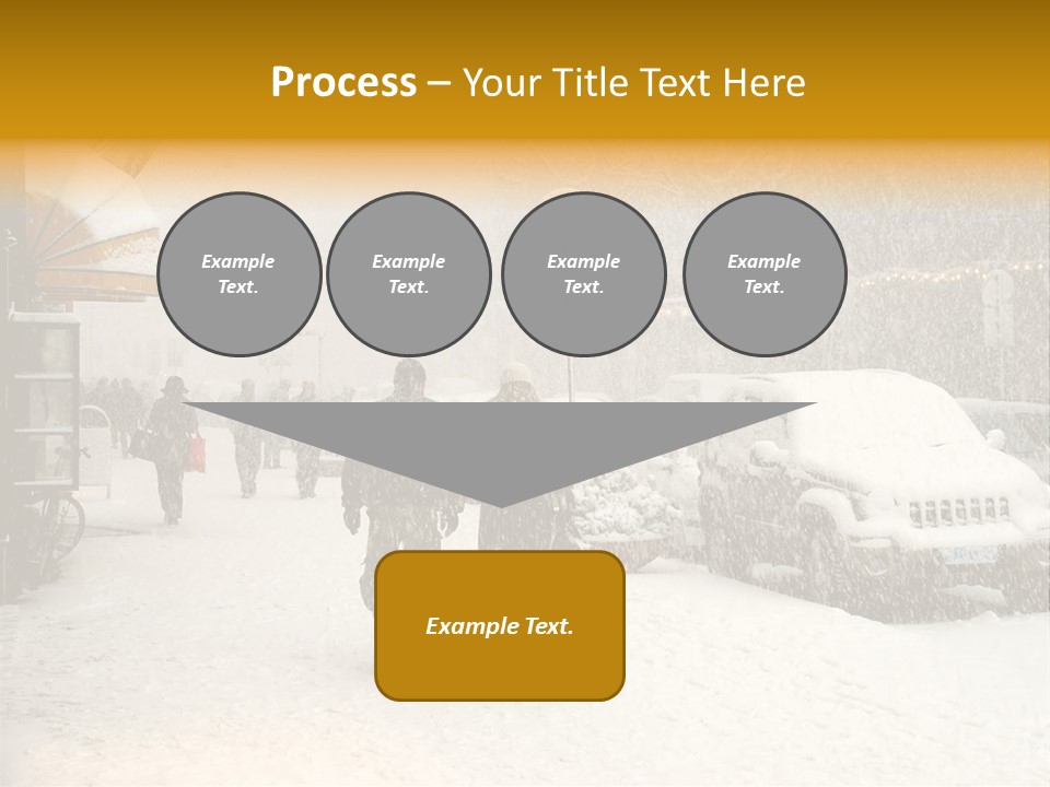 Snowy Street With Christmas Tree In Helsinki, Finland PowerPoint Template