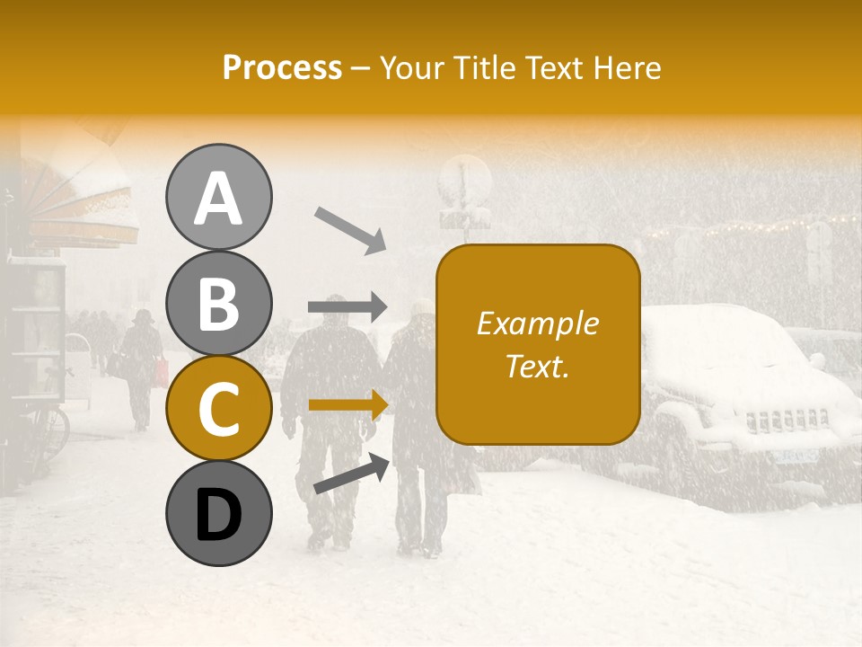 Snowy Street With Christmas Tree In Helsinki, Finland PowerPoint Template