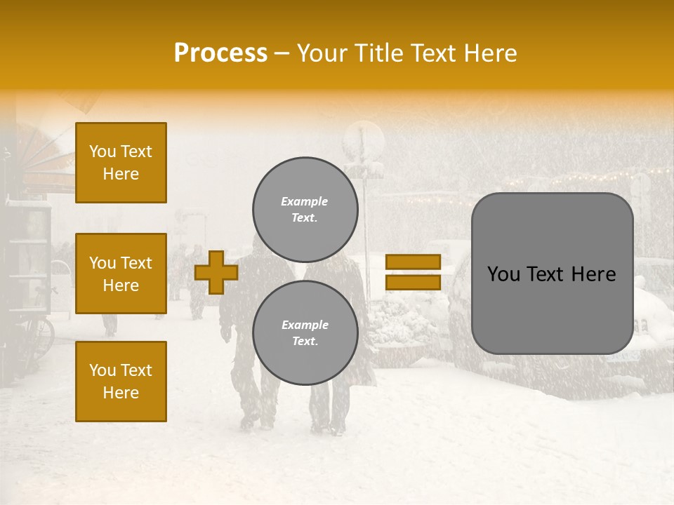 Snowy Street With Christmas Tree In Helsinki, Finland PowerPoint Template