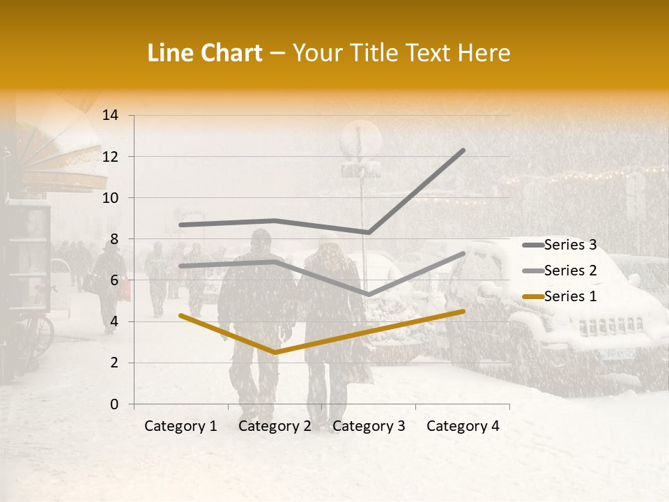 Snowy Street With Christmas Tree In Helsinki, Finland PowerPoint Template