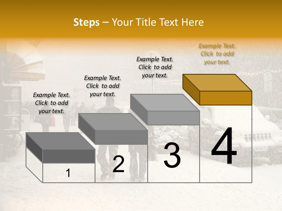 Snowy Street With Christmas Tree In Helsinki, Finland PowerPoint Template