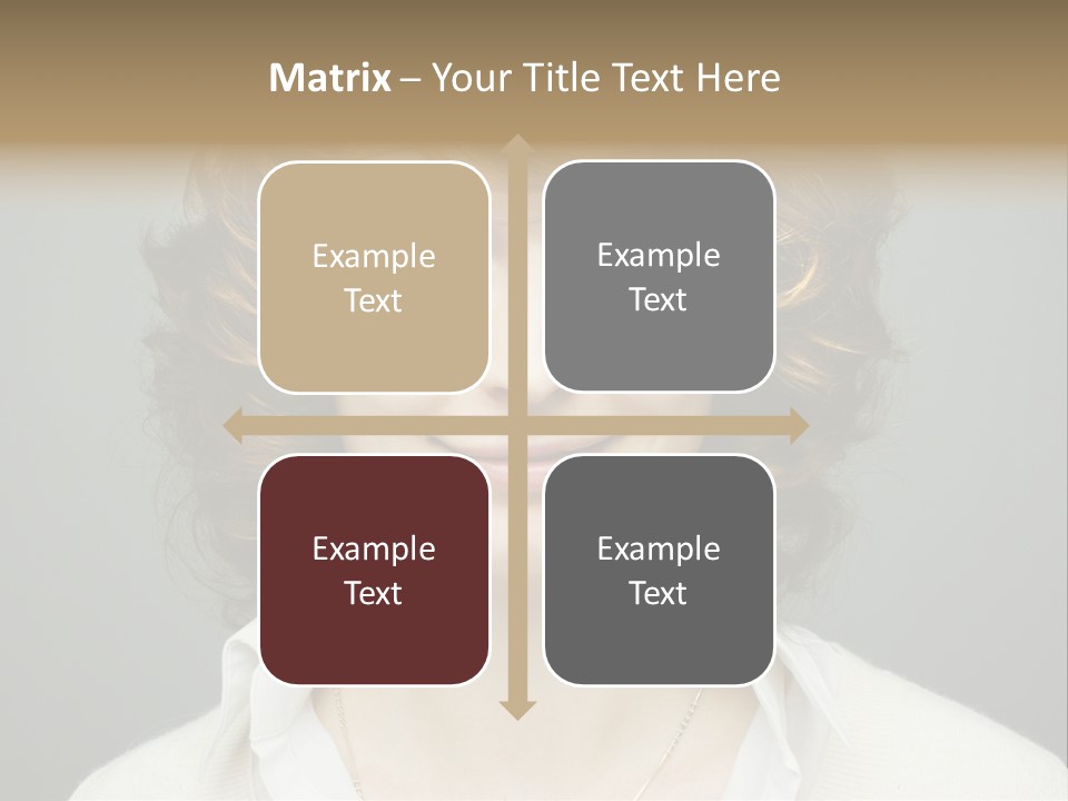 A Woman With Curly Hair Is Smiling For The Camera PowerPoint Template