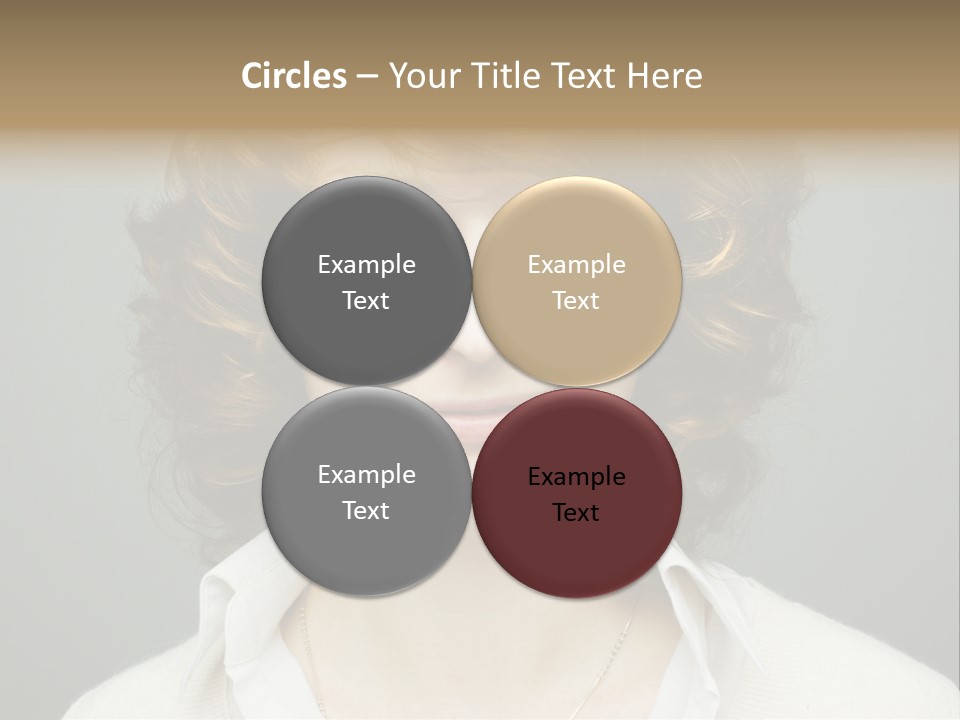 A Woman With Curly Hair Is Smiling For The Camera PowerPoint Template