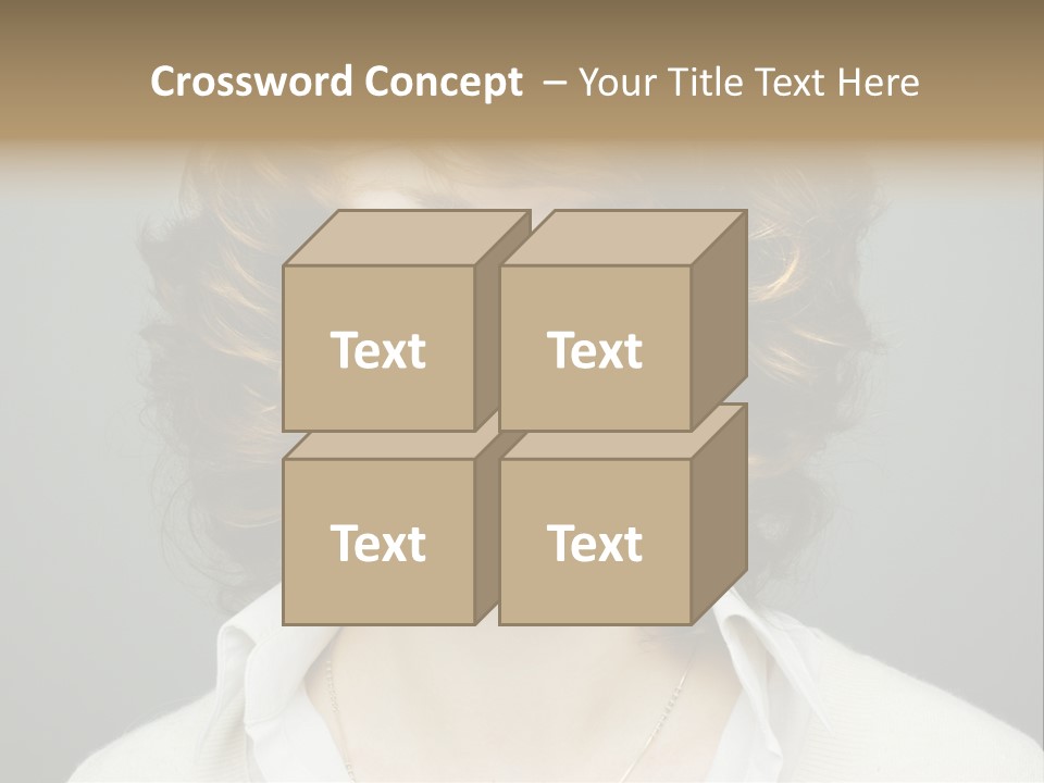 A Woman With Curly Hair Is Smiling For The Camera PowerPoint Template