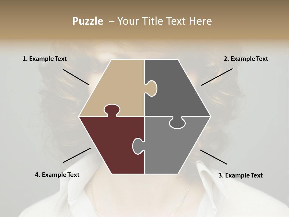 A Woman With Curly Hair Is Smiling For The Camera PowerPoint Template