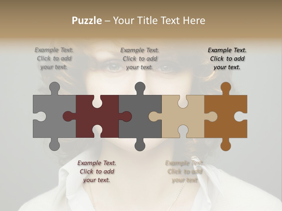 A Woman With Curly Hair Is Smiling For The Camera PowerPoint Template