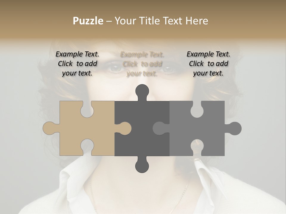 A Woman With Curly Hair Is Smiling For The Camera PowerPoint Template