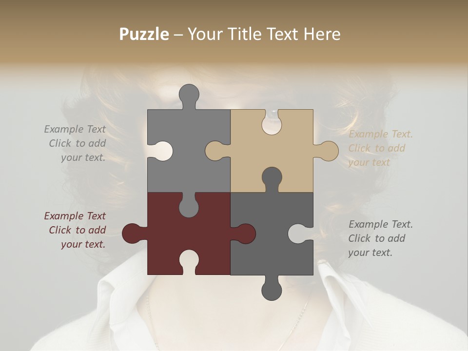 A Woman With Curly Hair Is Smiling For The Camera PowerPoint Template