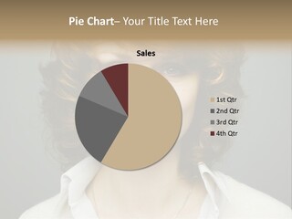 A Woman With Curly Hair Is Smiling For The Camera PowerPoint Template