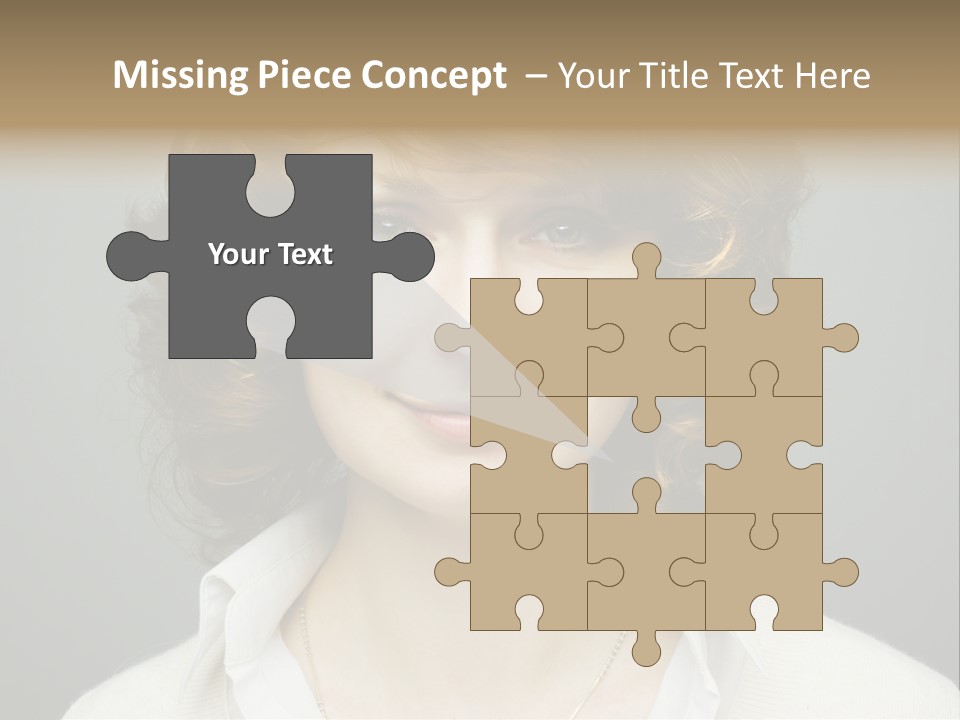 A Woman With Curly Hair Is Smiling For The Camera PowerPoint Template