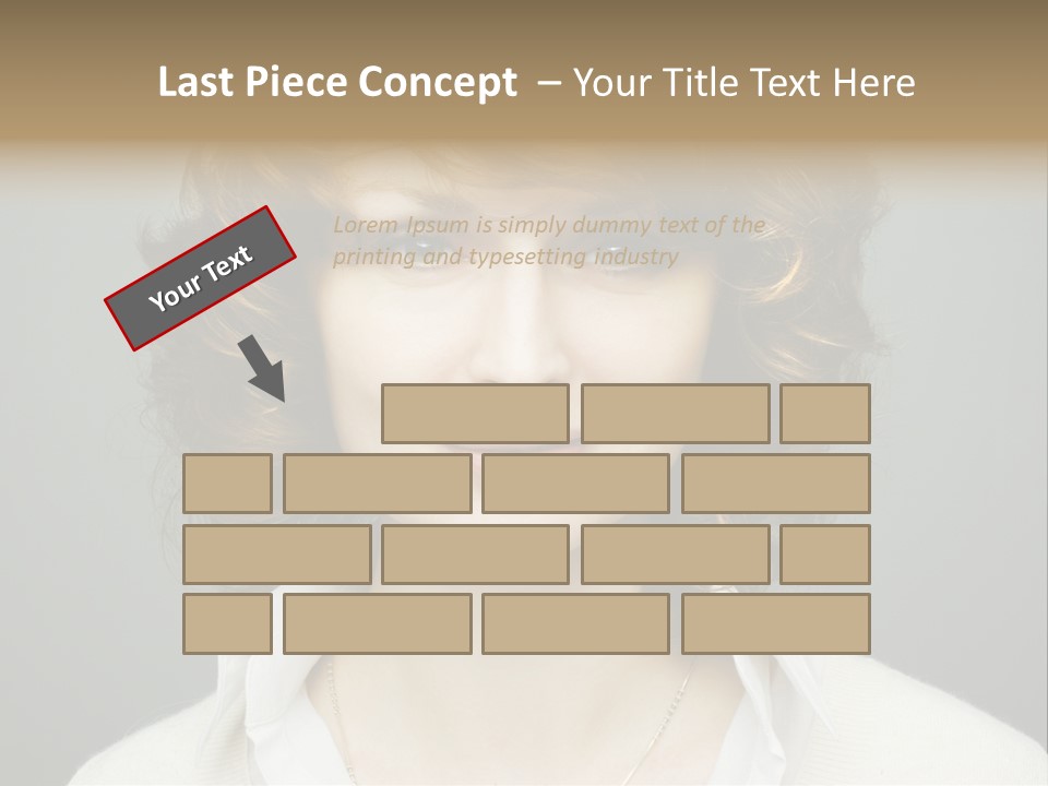 A Woman With Curly Hair Is Smiling For The Camera PowerPoint Template