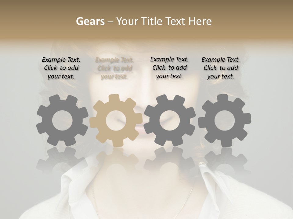 A Woman With Curly Hair Is Smiling For The Camera PowerPoint Template