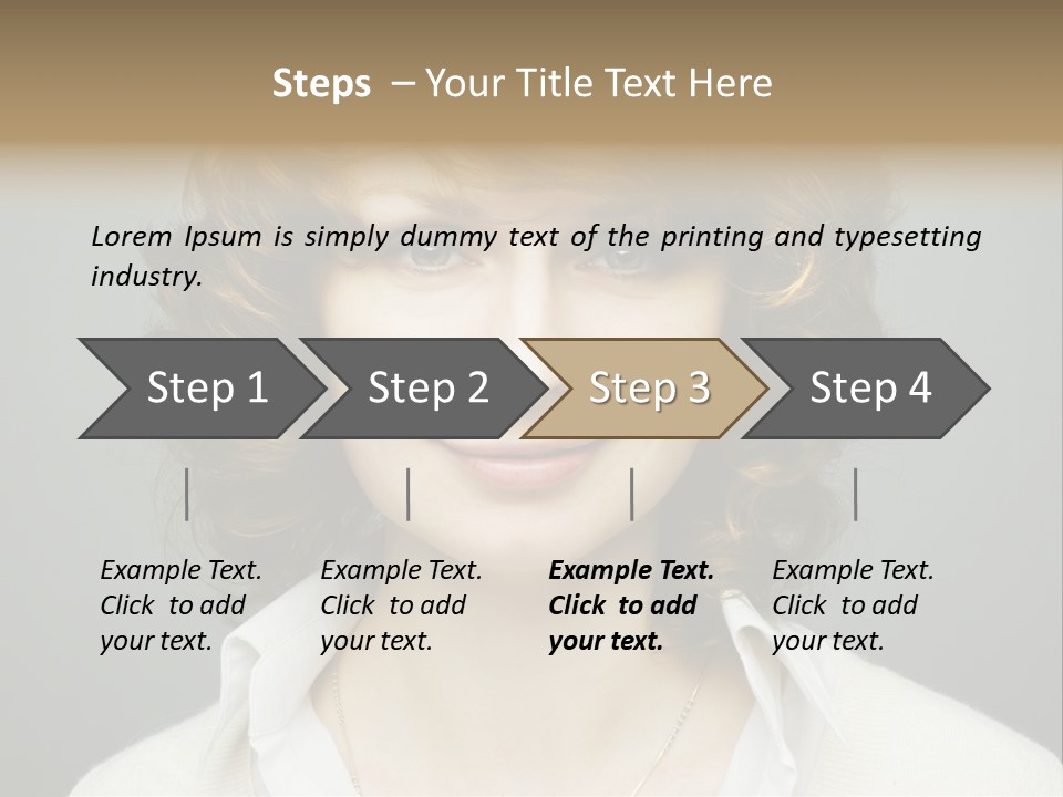 A Woman With Curly Hair Is Smiling For The Camera PowerPoint Template