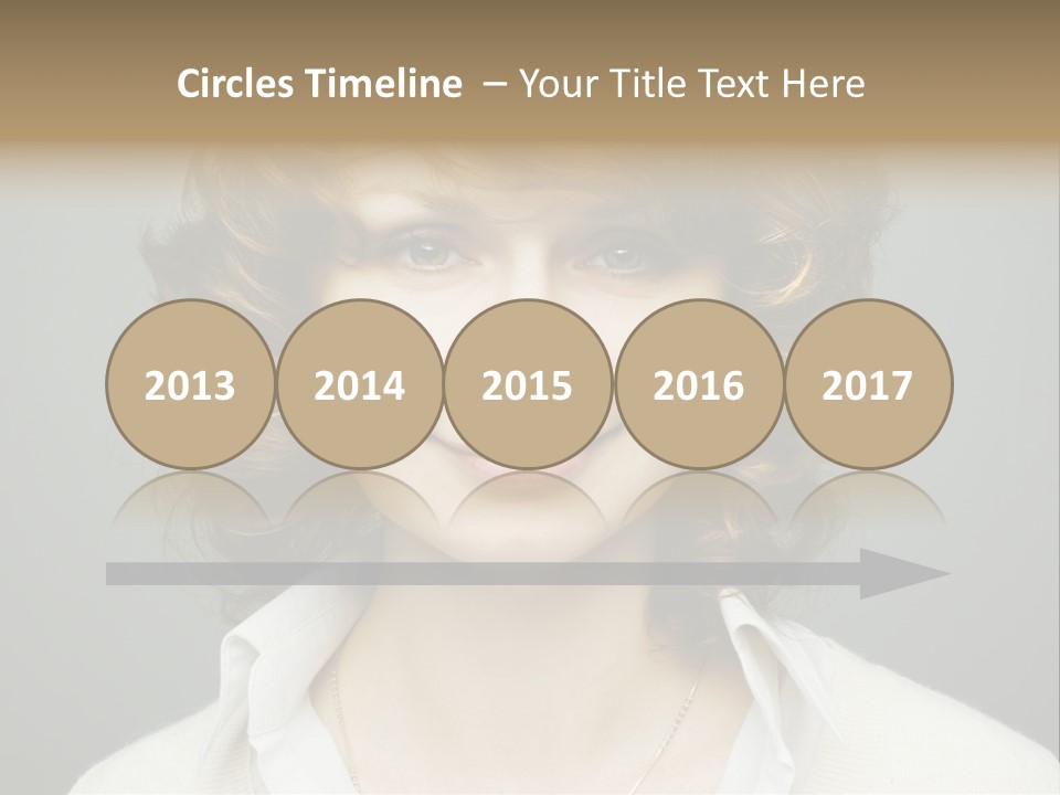 A Woman With Curly Hair Is Smiling For The Camera PowerPoint Template