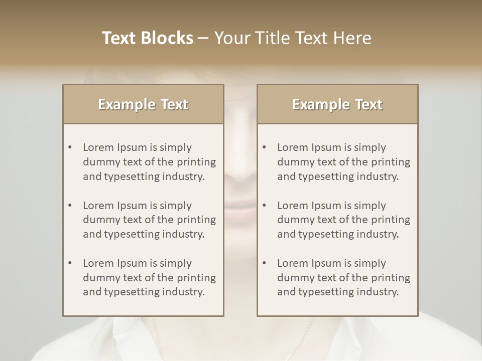 A Woman With Curly Hair Is Smiling For The Camera PowerPoint Template