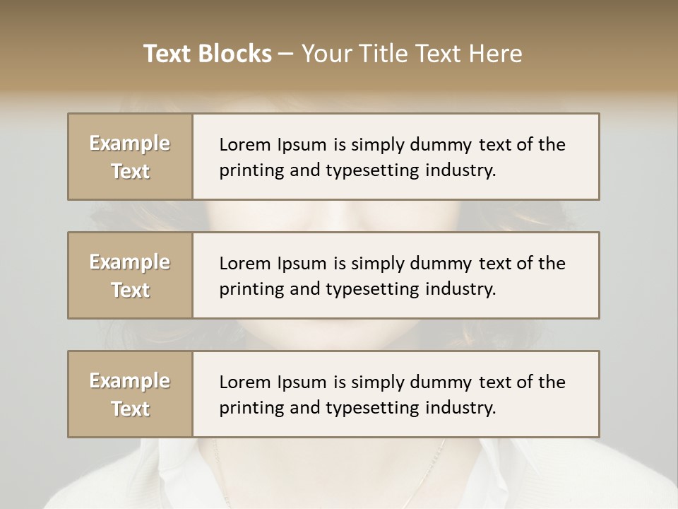 A Woman With Curly Hair Is Smiling For The Camera PowerPoint Template
