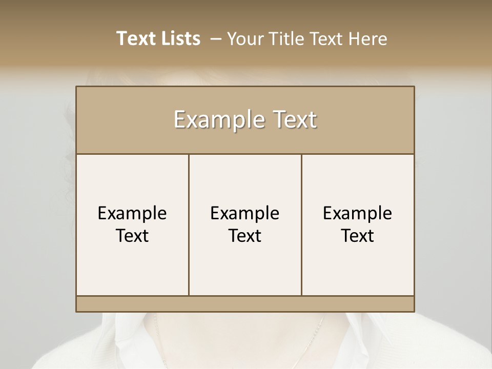A Woman With Curly Hair Is Smiling For The Camera PowerPoint Template