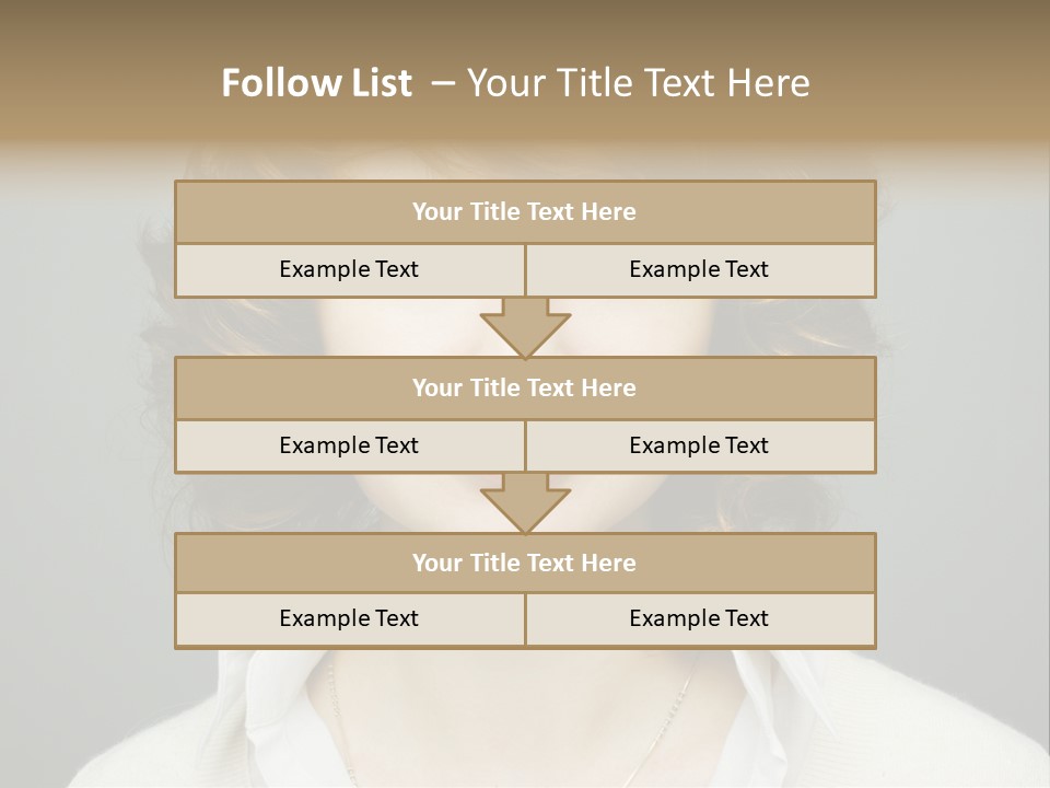 A Woman With Curly Hair Is Smiling For The Camera PowerPoint Template