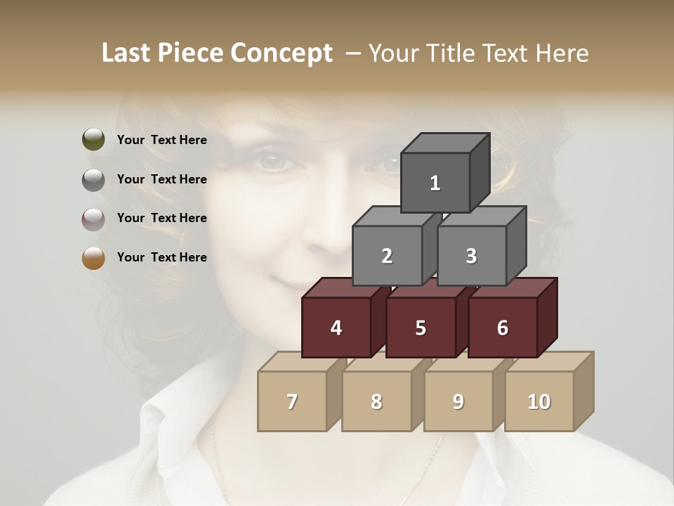 A Woman With Curly Hair Is Smiling For The Camera PowerPoint Template